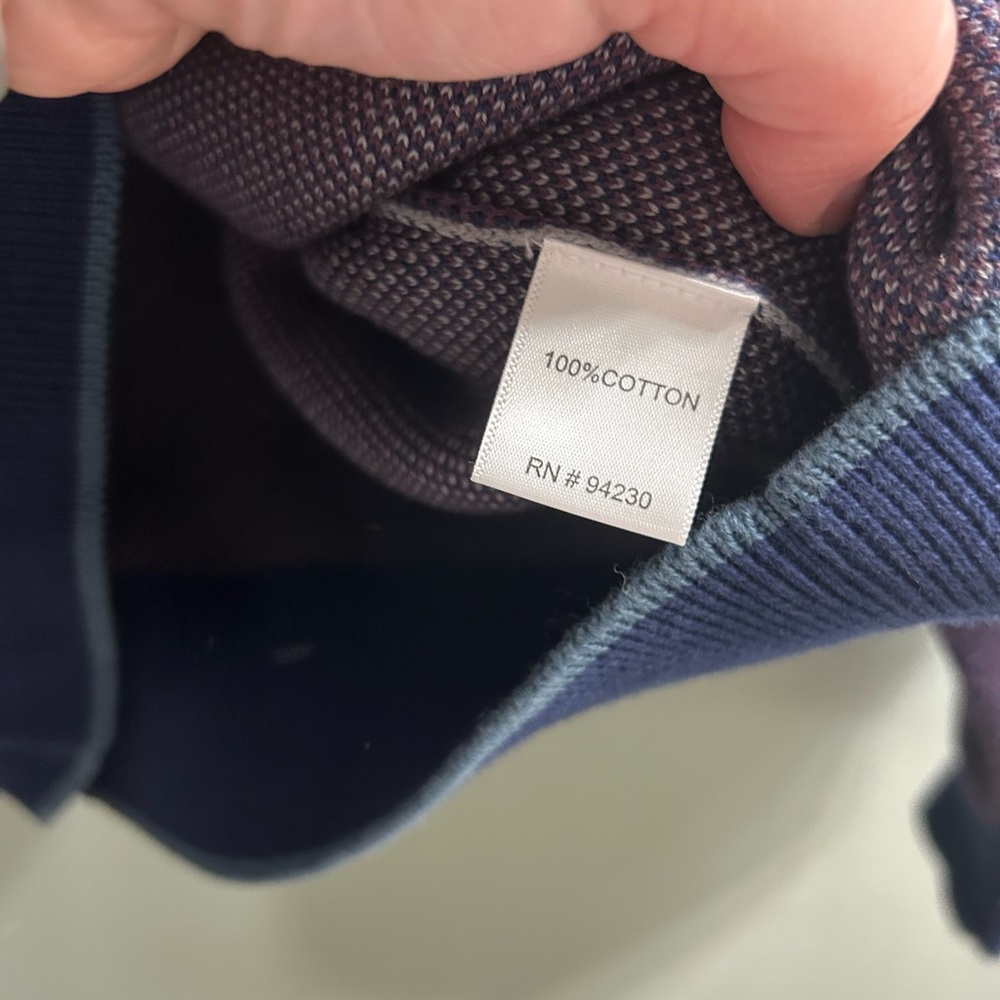 NWOT Paul Fredrick cotton button up polo multicoloured plaid retro style - Picture 10 of 10
